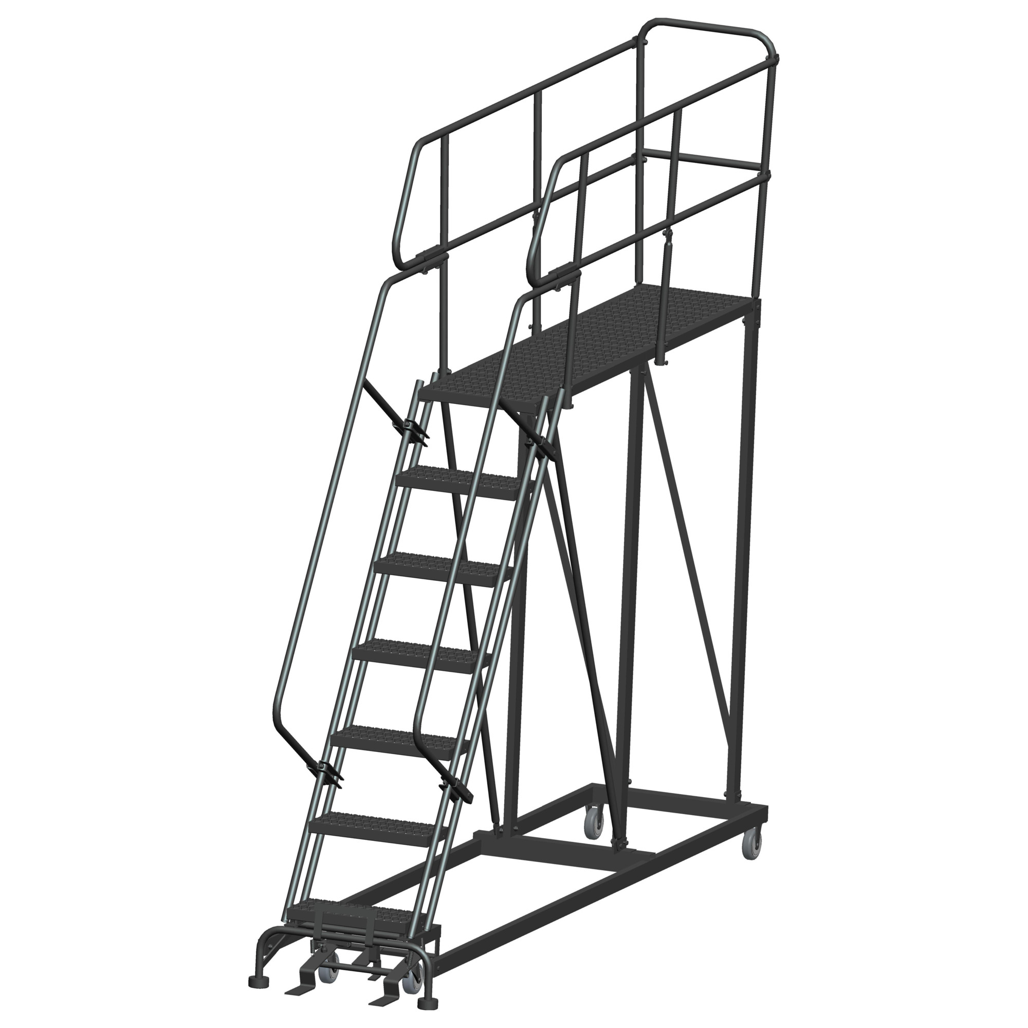 Ballymore, Rolling Work Platform, Overall Height 106 in, Steps 7, Material Steel, Model# SW-SEP7-2472